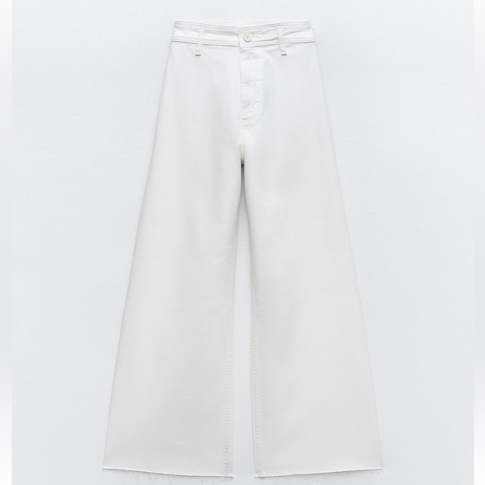 Zara Marine High Rise Straight Pocket Jeans